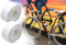 BISOMO 2X Fahrrad Lenkerband Textil Baumwolle 2 x 260cm Tressostar extra stark, selbstklebend Velox Roller MTB E-Bike, Gelb, Rot, Blau, Schwarz, Weiß (weiß)