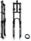 BSFHQS Fourche VTT 26 27,5 29 Pouces Réglage Rebond 145mm Voyage DH Air Double Épaule Fourche À Suspension Pneumatique 1-1/8 Tube Droit/Conique 9mm QR Frein Disque(Black,27.5inch)