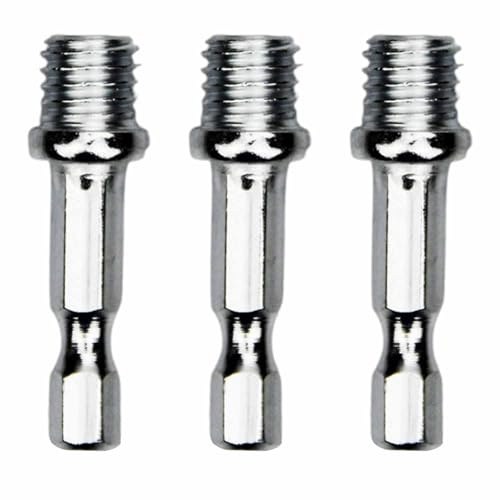 3PCS Hexagonal Drill Adapter M14 Adapter 1/4 inch hexagon for drill cordless screwdriver drill chuck backing plate splitting tools electric wrench 45.5x16.9mm
