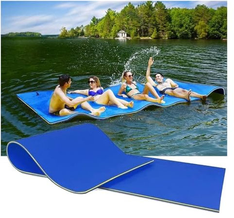 CHENYUOZ Tapis Flottant en Mousse, Tapis d'eau Flottant, Matelas Flottant en Mousse for Piscine, Doux et Confortable, idéal for Bronzer(4mx1.5mx2.2cm)