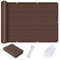 Balcone 110 x 1000 cm (43 x 394 in) – Protezione solare e antivento, rete ombreggiante da giardino con fori e fascette, ideale per piscine e spazi esterni, marrone