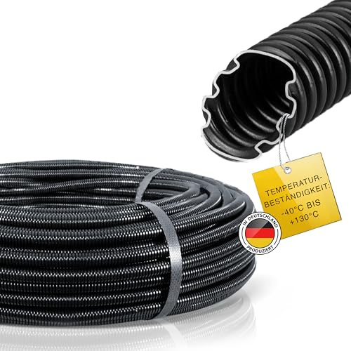 METEOFLEX SUNPROTECT Leerrohr UNGESCHLITZT NW23 NW26 NW29 NW37 NW50 - sehr hoher UV-Schutz für Solaranlagen und Photovoltaik (NW17 Ø Innen 16,8mm - 50m)