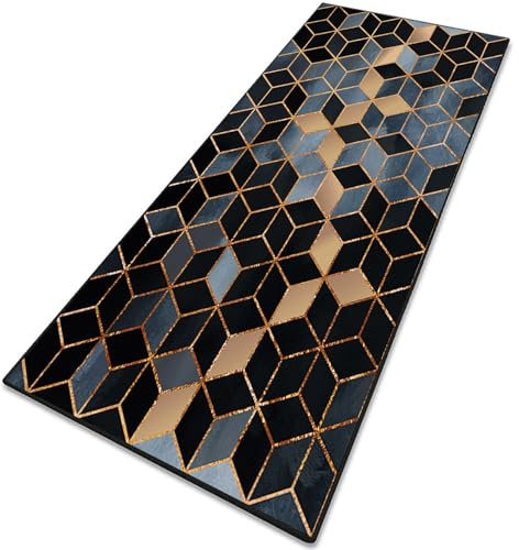 CONGCLI Wohnzimmer Teppich 115 x 180 cm Absorbierend, Dauerhaft & Antistatisch, rutschfest Pflegeleicht Teppichläufer Flur Modern für Wohnzimmer Flur Büro Schlafzimmer Küche, A