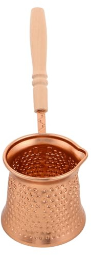 Ipetboom Turkish Coffee Pot Copper Briki Greek Pot for Stove Top Heating Burner Multi-Function at Home Outdoor