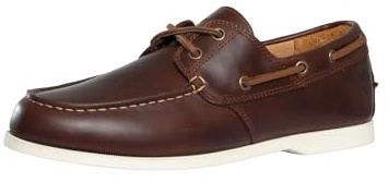 Timberland Herren Cedar Bay Essential Leder-Bootsschuh, Rust Full Grain, 43 EU