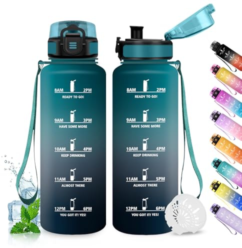 JAPORIA Trinkflasche 1.5L, Große Trinkflasche Sport, Wasserflasche Auslaufsicher, BPA-frei & Kohlensäure Geeignet, Sportflasche für Erwachsener, Büro, Gym, Fitness