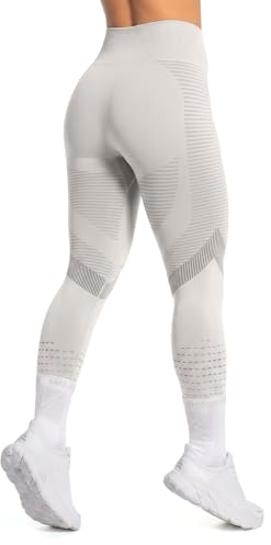 INSTINNCT Damen Sport Nahtlose Blickdicht Leggings Kompressions Yoga Fitnesshose Sporthose mit Hohe Taille für Gym Workout Jogging