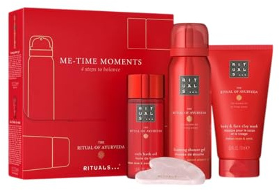 Rituals THE RITUAL OF AYURVEDA Me-Time Set, Körperpflegeset, mit Indischer Rose und Süßmandelöl, inkl. Gua-Sha-Stein