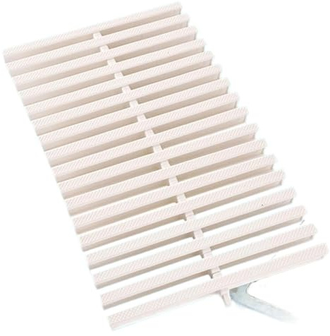 HIFRQVVC Steckbares Abflussgitter für Schwimmbecken, ABS-Pool-Überlauf-Ablaufgitter, weiß, 100 cm lang, 18 bis 30 breit, Packung mit 2–10 Stück(25x 100cm,2pcs)