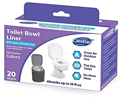 CareBag Protects and Toilet WC with Super-Absorbent Polymers Buffer (Pack of 20 Bags)