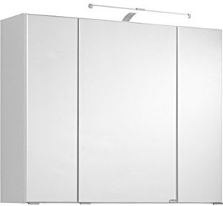 Held Möbel Portofino Spiegelschrank, Weiß, 80 x 66 x 20 cm