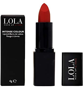 Lola Make-Up Intense Colour Lipstick, Rich Pigmentation, Long Lasting, Enriched With Hyaluronic Acid, Vitamins And Mango Butter, Vegan No. 004 Blossom Red