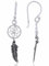 MadamLili - Traumfänger Ohrringe Silber - Hängend mit Feder - 925 Sterlingsilber - Ohrhänger Indianer Schamane Symbol Tribalschmuck - Handgefertigt - Exklusive Schmuckbox