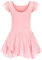 trudge Kinder Ballettkleidung Ballettkleid Mädchen Kurzarm Baumwolle Balletttrikot Ballettanzug Tanzkleid Tanzbody mit Rock Tütü, 120, Rosa