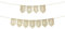 PartyDeco Banner Just married 23x185cm Hochzeit Party Familientreffen Textilmaterial