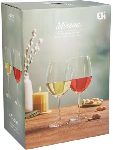 AiO-S - OK Weingläser im 12er Set mit 6X Rotweinglas + 6X Weißweinglas 580 ml / 430 ml