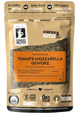 Bremer Gewürzhandel Tomate Mozzarella Gewürz, gerebelt, mediterrane Gewürzmischung für Caprese, 75g