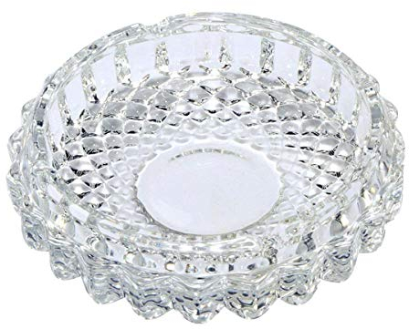 Uotyle Aschenbecher, Kristall Rund Ascher outdoor Aschenbecher Für Zimmer Restaurants (12,5 * 3cm)