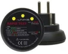 UNIKS - RAPIDTEST Tester Professionale Socket Prova Prese RCD TEST 30A - Prova Prese Tester Elettricista Tascabile - Tempo Intervento Differenziale e Test Polarità
