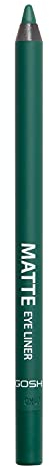 GOSH Matte Eyeliner in frischem Grün I cremig weiche Textur für einfaches Auftragen I hohe Deckkraft, ideal für Smokey Eyes I perfekt zu Maskara I vegan & parfümfrei I 012 Forest Green