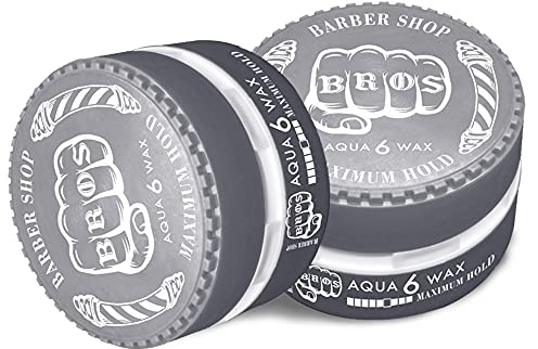BROS Professionelles Aqua Wax Friseur Haarwachs Barber Shop (Gray)