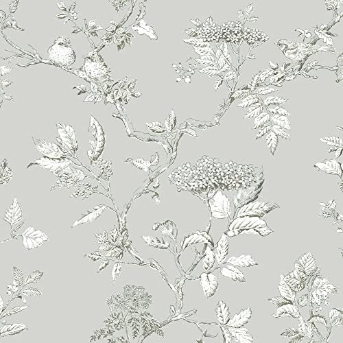 Laura Ashley Elderwood Steel Wallpaper