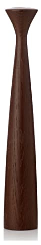 Applicata - Kerzenleuchter, Kerzenhalter - Rose - Buchenholz - Farbe: Smoked Oak - Höhe 29 cm