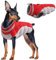 Hundejacke Winter, Hundepullover Mittelgroße Hunde Winterjacke Hund Wasserdicht Hundepullover Hundejacke Fleece Hundebekleidung Winter(Rot, M)