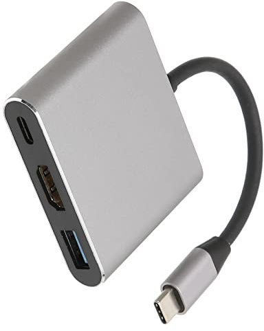 Leapiture Hub interfaccia multimediale USB C a HD 3-in-1 4K UHD 3840x2160 30Hz Interfaccia multimediale da Tipo C a HD 4K USB 3.0 Adattatore da USB C a USB