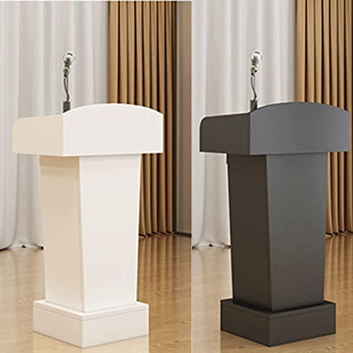Podium-Holzständer – Stehpult, erschwingliche Rednerpulte mit Holzoberfläche – Mahagoni for Lautsprecher mit Aufbewahrungsregal, das als Holz-Stehregal for Kirche, Klassenzimmer, Büro ( Color : Black
