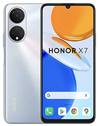 HONOR X7 Smartphone Android 11, 4GB RAM + 128GB Storage, 6.47” FullView Screen with 90Hz Smooth Display, 48MP Rear Quad Camera, 5000mAh High Capacity Battery（2 Year Warranty (Renewed)