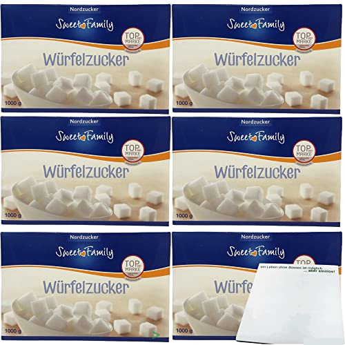 Nordzucker Sweet Family Würfelzucker 6er Pack (6x1kg) + usy Block