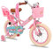 JOYSTAR Little Daisy 16 Zoll Kinderfahrrad für 4-7 Jahre Mädchen Kleinkinderfahrrad mit Stützrädern Prinzessin Kinderfahrrad mit Korb Fahrradschlangen Kleinkindfahrrad Fahrräder Rosa…