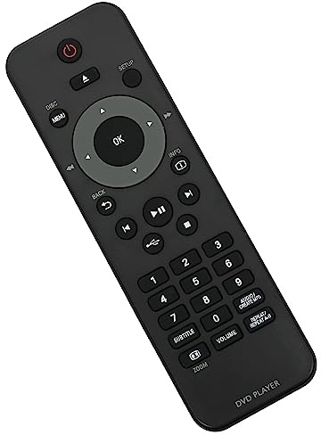 AULCMEET RC-5340 Télécommande de rechange pour lecteur DVD Philips DVP3350/12 DVP3350 DVP3354 DVP3360/05 DVP3360