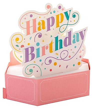 Hallmark Paper Wonder Geburtstagskarte – 3D Pop-Up Buntes Banner Design