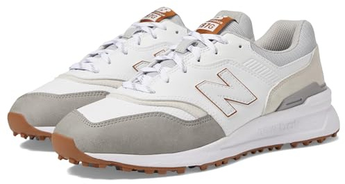 New Balance Men's 997 SL Golf Shoe, 10.5 D, White/Grey