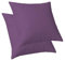 ggaimwf Lila Kissen Einfarbige Leinen-Kissenbezüge für Sofas Kontinentales Kissen fürs Bett Doppelseitig Lavendel Handgemacht Quadratische Kissenhüllen mit unsichtbarem Reißverschluss, 40x40cm 2er Set
