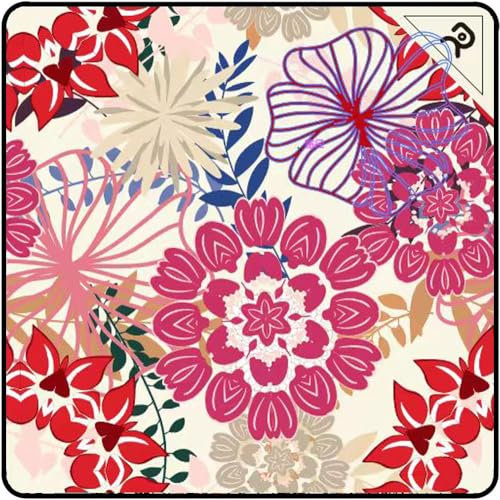 RAYWOWO Kamera Objektiv-Schutzfolie, magisches selbstklebendes Tuch, Kamera-Schutztuch, Reinigungs- und Aufbewahrungstuch für DSLR (Blume, 35cmx35cm)