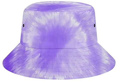 501 Anglerhut Krawattenfarbe Lila Strandhut Atmungsaktiv Eimer Hut Unisex Bucket Hat Für Outdoor Reisen Wandern