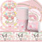 Kuromi Sanrio di stoviglie da 20 People,Doyomtoy Stoviglie Compleanno, Sanrio Party Set con Tovaglia, Piatti, Tovaglioli e Bicchieri di Carta per il Compleanno dei Bambini
