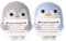 TOYMIS 2 Stück Taschen Pinguin, 6,5cm Lustiges Gestricktes Pinguin-Spielzeug mit Ermutigungskarte Süßer Positiver Pinguin Puppe für Freunde Familie Geburtstag Geschenk Dekoration (Grau, Blau)