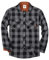 TARAINYA Chemise Flanelle Homme A Carreaux Manches Longues Regular Fit avec Poche Gris Noir M
