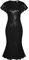 GRACE KARIN Paillettenkleid Damen V-Ausschnitt Ballkleid Damen Elegant Abendkleid Schwarz Midi Etuikleid XL Schwarz-1