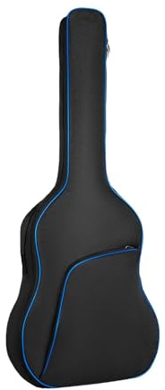 JISADER E-Bass-Tasche, Gitarren-Rucksack, 40 Zoll, 41 Zoll, mit Griff, Schutzhülle, Gitarrenkoffer, Gitarren-Gigbag für Zuhause, Akustikgitarre, BLAU