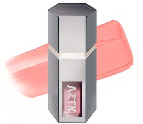 AZTK Liquid Blush, AZTK Jello Color Liquid Blush, AZTK Blush Lotion, Liquid Blush with Sponge Head, Soft Liquid Blush for Cheeks, Silky Cream Blush, Matte Nude Pink Orange Makeup Blusher Cream(#06)