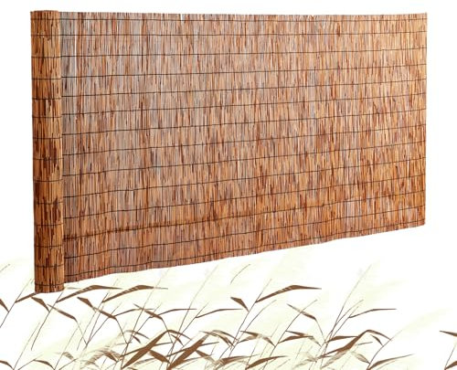VEVOR Clôture en Roseau Naturel, 5 x 1,2 m, canisse en Roseau, Brise-Vue de Balcon, écran de confidentialité décorative pour terrasse extérieure, séparation de Jardin, aménagement paysager, Marron