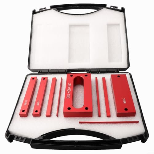9PCS Metric Setup Blocks Height Gauge Setup Bars For Router Table Saw Aluminum Precision Gauge Bars For Accurate Measurements