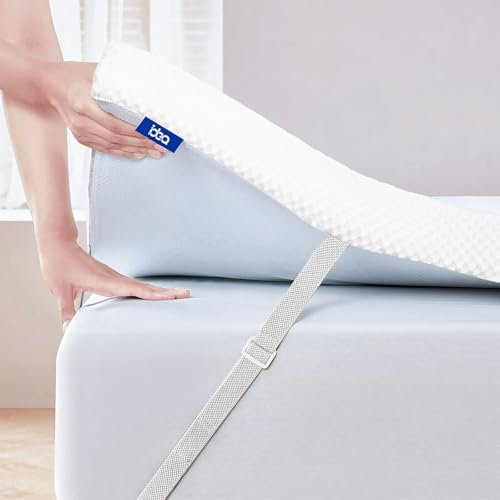 Surmatelas 140 x 200 cm - H3/H4 - En mousse à mémoire de forme de 7,5 cm de hauteur et tissu en fibres de bambou - Confortable - 140 x 200 cm - Pour lit à sommier tapissier et canapé-lit inconfortable