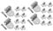Ipetboom 20 Sets Sunglasses Metal Hinges Replacement for Glasses Arms Eyeglass Hinge Repair Kit
