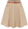 Belle Poque Damen Mini Cordrock Hohe Taille Geraffte Rock für Party Club Aprikose BP0828-04 M